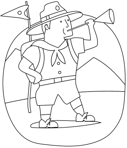 Boy Scout Coloring Page